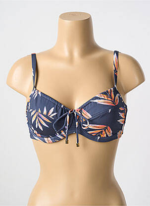 Sutien de costum de baie elasticitate sutien cupe întregi cu decolteu înalt gri CYELL femeie