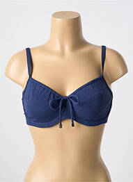 Sutien de costum de baie elasticitate sutien cupe întregi cu decolteu înalt albastru CYELL femme