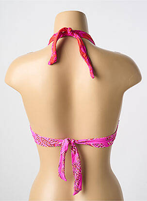 Sutien de costum de baie elasticitate top triunghiuri roz CYELL femeie