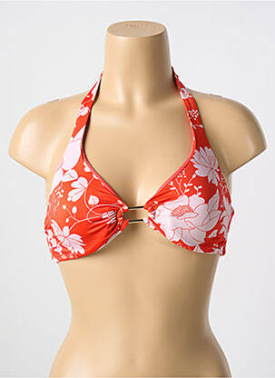Sutien de costum de baie elasticitate sutien cupe întregi cu decolteu înalt portocalie CYELL femeie