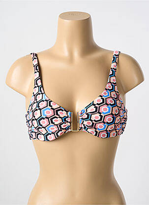 Sutien de costum de baie elasticitate sutien cupe întregi cu decolteu înalt roz CYELL femeie
