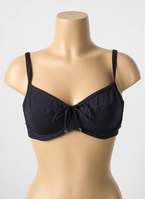 Sutien de costum de baie elasticitate sutien cupe întregi cu decolteu înalt negru CYELL femme