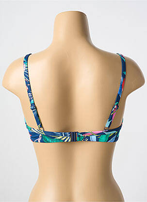 Sutien de costum de baie elasticitate sutien cupe întregi cu decolteu înalt albastru CYELL femeie