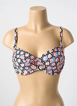 Sutien de costum de baie elasticitate sutien cupe întregi cu decolteu înalt roz CYELL femeie