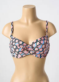Sutien de costum de baie elasticitate sutien cupe întregi cu decolteu înalt roz CYELL femme