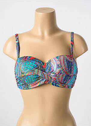 Sutien de costum de baie elasticitate top sutien modelat albastru CYELL femeie