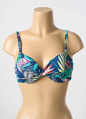 Sutien de costum de baie elasticitate top sutien modelat albastru CYELL femeie
