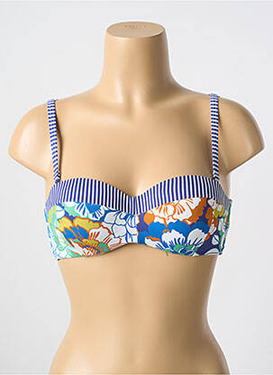 Sutien de costum de baie elasticitate top sutien modelat albastru CYELL femeie