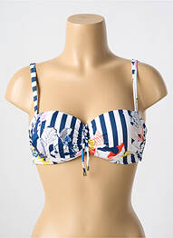 Sutien de costum de baie elasticitate top sutien modelat albastru CYELL femme