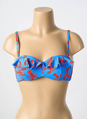 Sutien de costum de baie elasticitate top sutien modelat albastru CYELL femeie