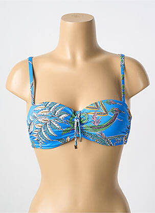 Sutien de costum de baie elasticitate top sutien modelat albastru CYELL femeie