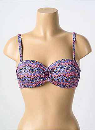 Sutien de costum de baie bretele elastice detașabile top sutien modelat albastru CYELL femeie