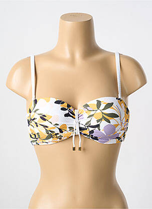 Sutien de costum de baie elasticitate top sutien modelat alb CYELL femeie