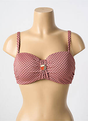 Sutien de costum de baie elasticitate top sutien modelat roz CYELL femeie