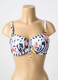 Sutien de costum de baie elasticitate top sutien modelat alb CYELL femme
