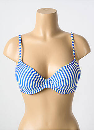 Sutien de costum de baie elasticitate top sutien push-up albastru CYELL femeie