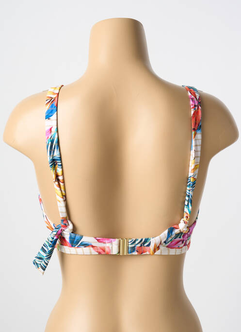 Sutien de costum de baie elasticitate sutien cupe întregi cu decolteu înalt alb CYELL femme