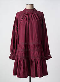 Rochie scurtă croială evazată mâneci lungi violet PETITE MENDIGOTE femeie