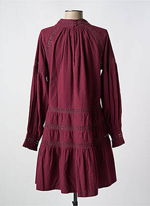 Rochie scurtă croială evazată mâneci lungi violet PETITE MENDIGOTE femeie