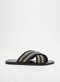 Sandale/pantofi decupați chiquet toc plat până la 3 cm negru PETITE MENDIGOTE femme