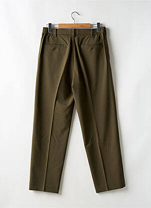 Pantalon chino închidere cu fermoar sub clapetă cu cârlig talie înaltă verde UNIQLO bărbat