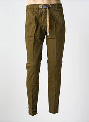 Pantalon chino țesătură poplin mărime normală verde WHITE SAND bărbat