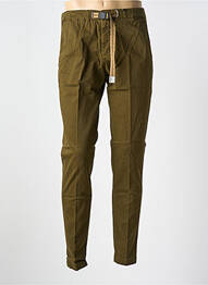 Pantalon chino țesătură poplin mărime normală verde WHITE SAND bărbat