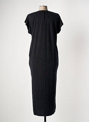 Rochie lungă mâneci scurte mâneci scurte negru FIVE femeie