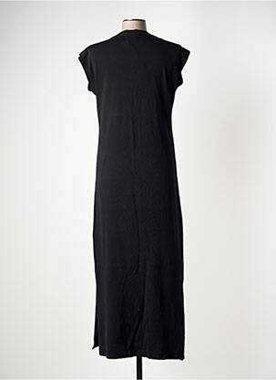 Rochie lungă mâneci scurte mâneci scurte negru NINE TEES femeie