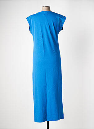 Rochie lungă mâneci scurte mâneci scurte albastru NINE TEES femeie