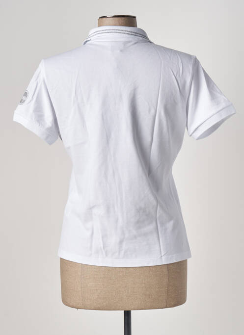 Polo închidere cu nasturi pe față mâneci scurte alb COLMAR femme