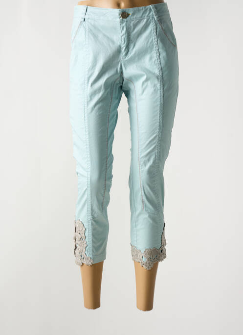 Pantalon trei sferturi elasticitate mărime normală albastru ELISA CAVALETTI femme