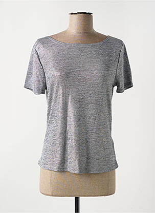 Tricou elasticitate mâneci scurte gri LE BOURGET femeie