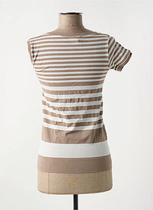 Tricou elasticitate mâneci scurte alb LE BOURGET femeie