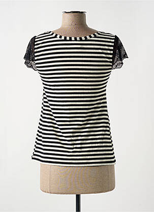 Tricou elasticitate mâneci scurte negru LE BOURGET femeie
