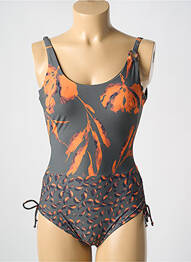 Costum de baie dintr-o singură piesă imprimeu fantezie top sutien modelat gri MIRADONNA femme