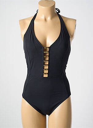 Costum de baie dintr-o singură piesă elasticitate top triunghiuri negru AMORESSA femeie