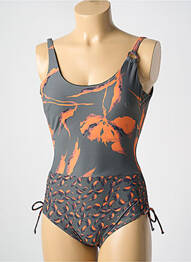 Costum de baie dintr-o singură piesă imprimeu fantezie top sutien modelat gri MIRADONNA femme