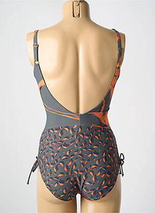 Costum de baie dintr-o singură piesă imprimeu fantezie top sutien modelat gri MIRADONNA femeie