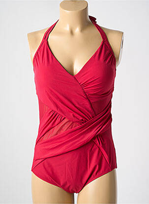 Costum de baie dintr-o singură piesă elasticitate top sutien modelat roșu MIRADONNA femme