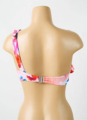 Sutien de costum de baie elasticitate sutien cupe întregi cu decolteu înalt roz CYELL femeie