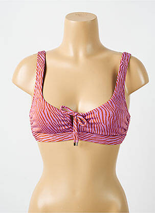Sutien de costum de baie elasticitate sutien cupe întregi cu decolteu înalt roz CYELL femeie
