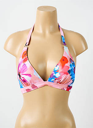 Sutien de costum de baie elasticitate sutien cu susținere înaltă și burete detașabil roz CYELL femeie