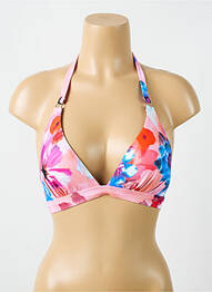 Sutien de costum de baie elasticitate sutien cu susținere înaltă și burete detașabil roz CYELL femme