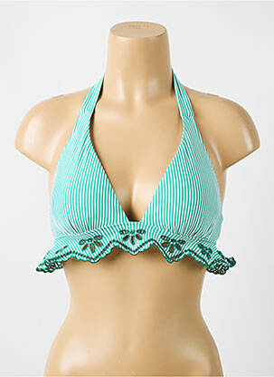 Sutien de costum de baie elasticitate sutien cu susținere înaltă și burete detașabil verde CYELL femeie