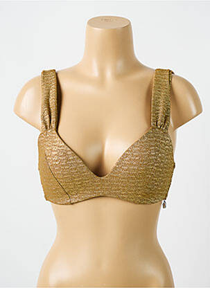 Sutien de costum de baie elasticitate top sutien push-up auriu CYELL femeie