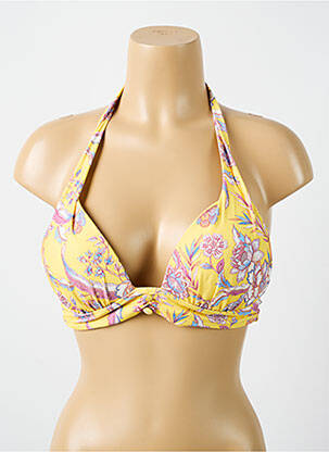 Sutien de costum de baie elasticitate top sutien push-up galben CYELL femeie