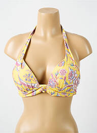 Sutien de costum de baie elasticitate top sutien push-up galben CYELL femme