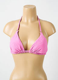 Sutien de costum de baie elasticitate sutien cu susținere înaltă și burete detașabil roz CYELL femme
