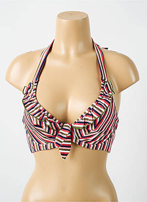 Sutien de costum de baie elasticitate sutien cupe întregi cu decolteu înalt roz CYELL femme